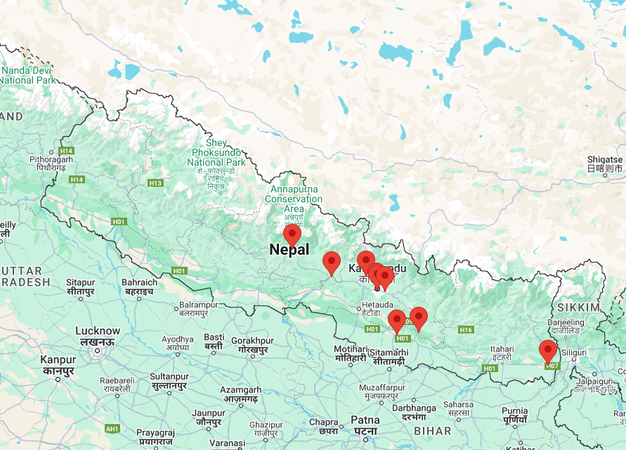 Nepal Charging Network Map